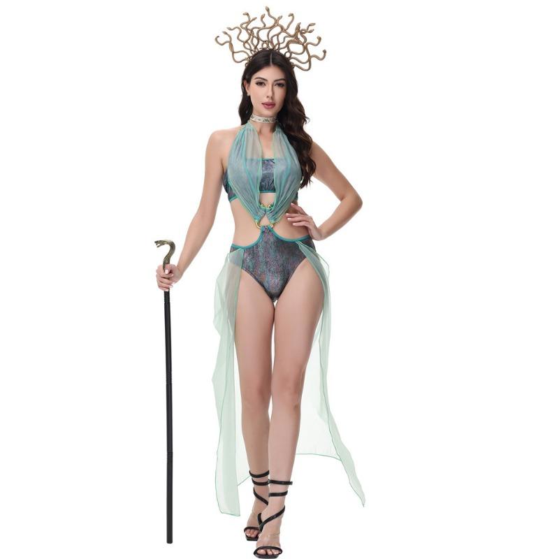 

Adult Halloween Ancient Cosplay Sexy Gorgon Medusa Stage Costume S