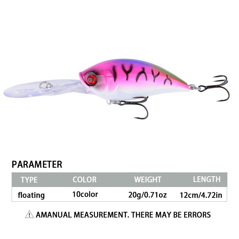 Rocking Small Fat Minnow Floating Lure: Long Cast, Heavyweight, Hard Bait for Cross-border Fishing.