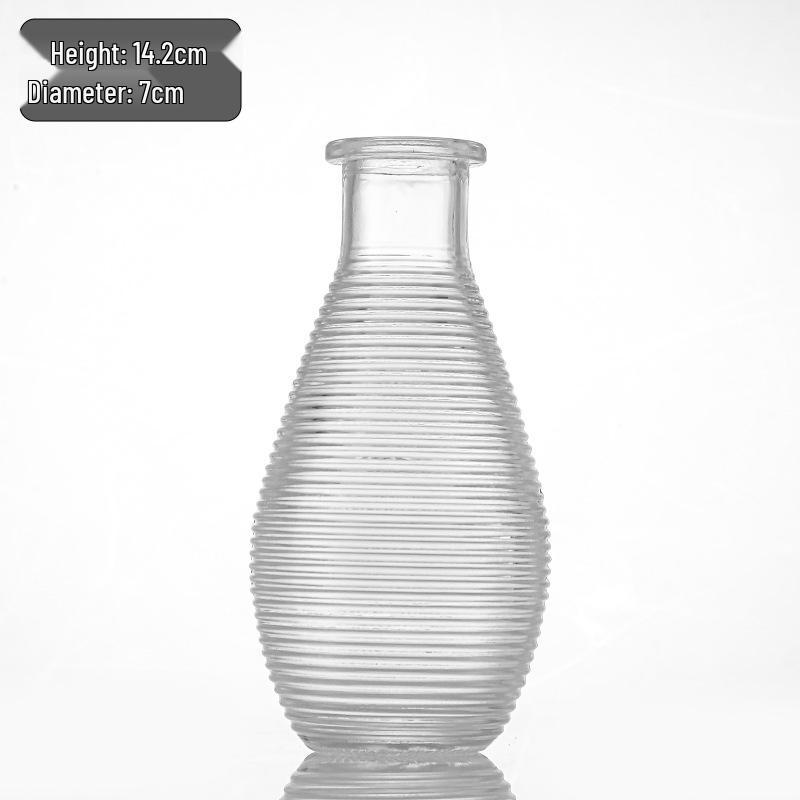 Retro Französisch-Amerikanische Mini-Glasvase für Trockenblumen & Grünzeug