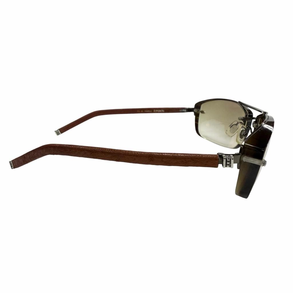 Ottimi occhiali da sole CHROME HEARTS AMPED Cancro pelle metallica uomo Usati