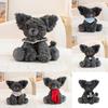 Derwen Cat Handheld Plush Toy With Scarf And Heart Pendant Decor For Kids And Gifts