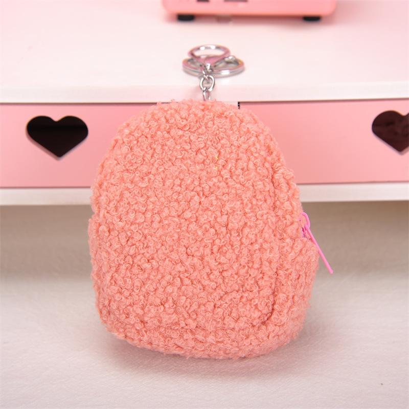 

Милая мягкая косметичка, пушистый органайзер для макияжа, портативный кошелек для монет, для девочек розовый