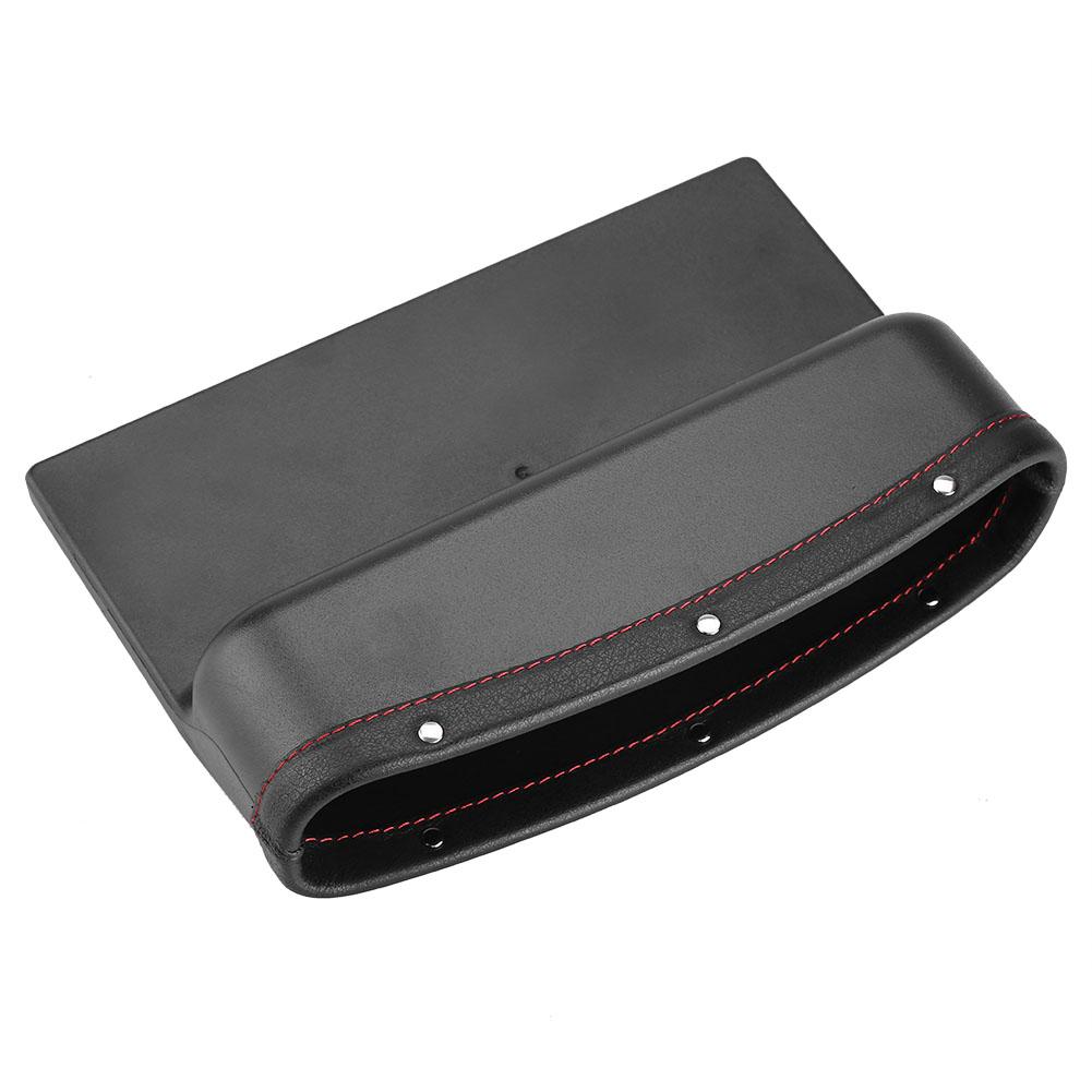 Car Storage Box Auto Seat Console Gap Slit Filling Organizer Phone Card Key Holder Box(Black)