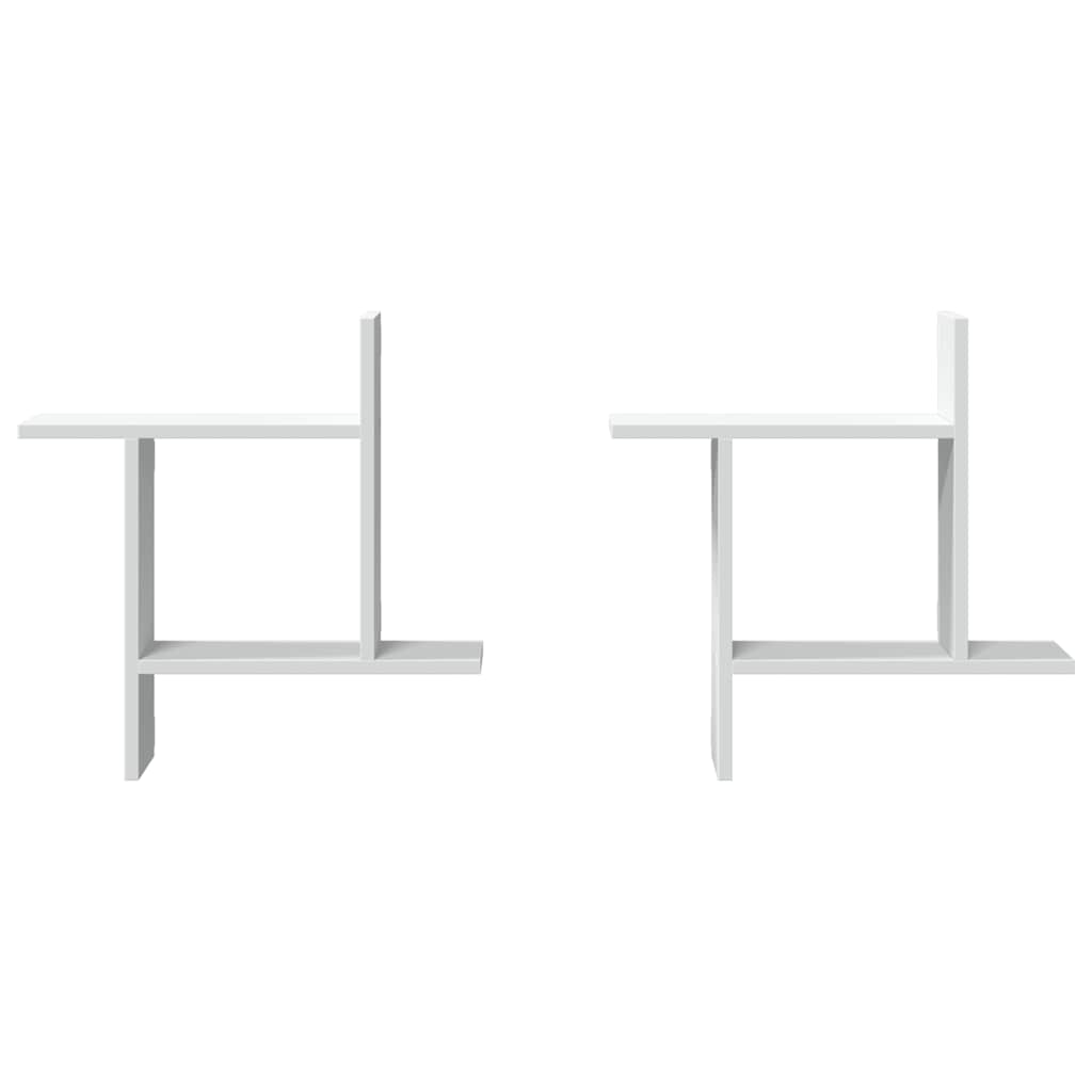 Vidaxl Wall Shelves, 2 Pcs, White, 50X12X50 Cm