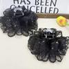 Versatile Black Retro Bubble Hair Claw Clip - Acrylic & Organza