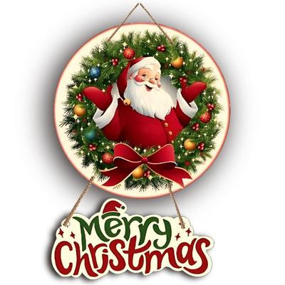 Decoración Navideña Adornos Colgantes de Pared de Madera para el Hogar | Sala de Estar | Oficina | Fiesta de Navidad | Decoración de Iglesia Decoración Navideña