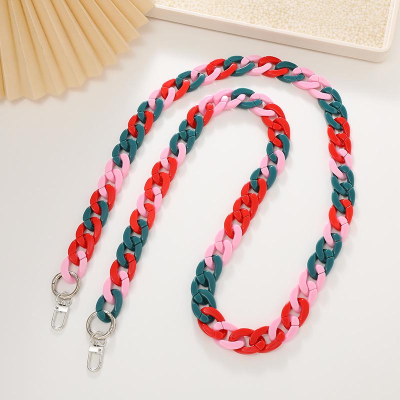 Yilian Schmuck Acryl Geflochtene Umhänge-Handy- und Taschenkette