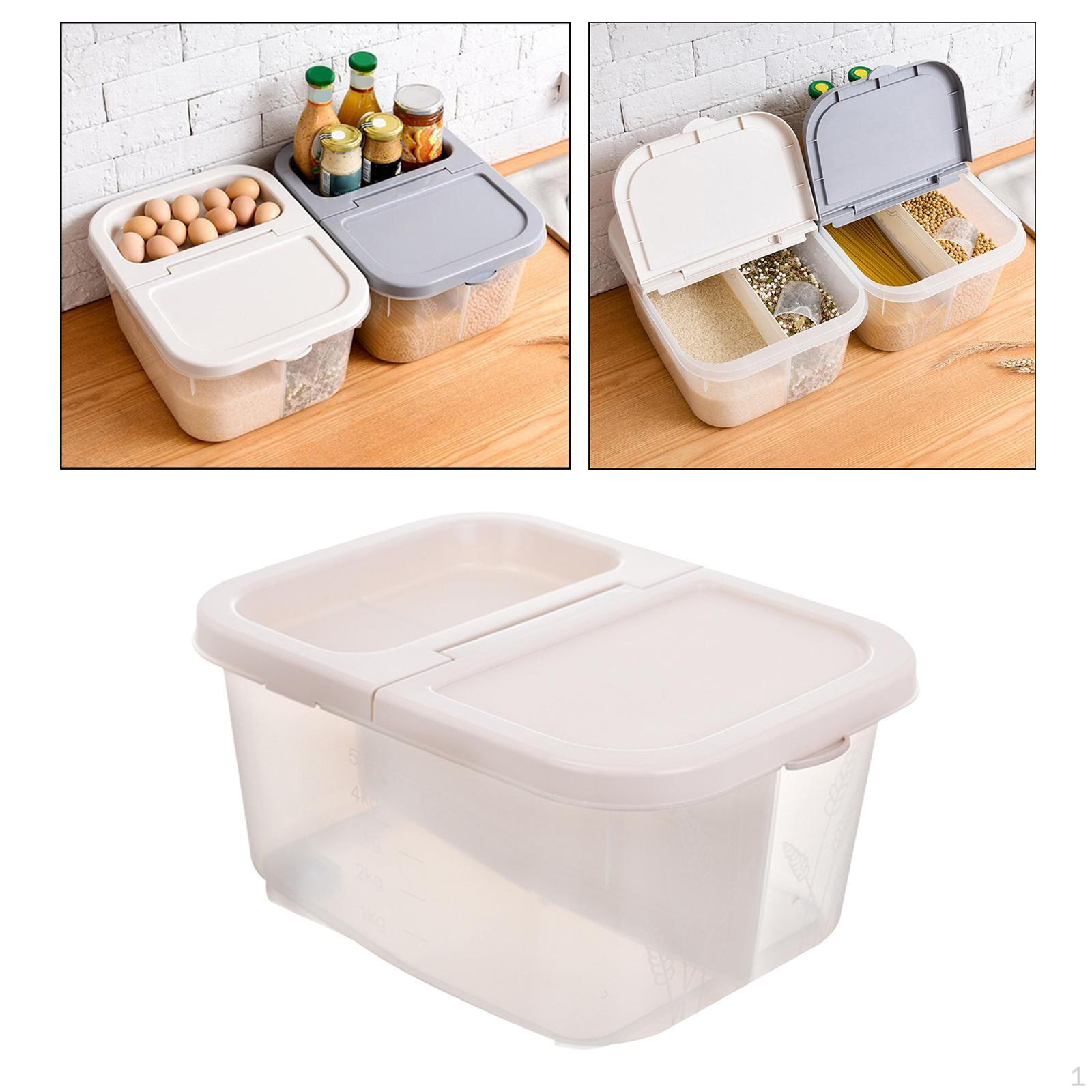 10L Transparent Rice Container Storage Bucket Kitchen Organization Crisper for Dry Food