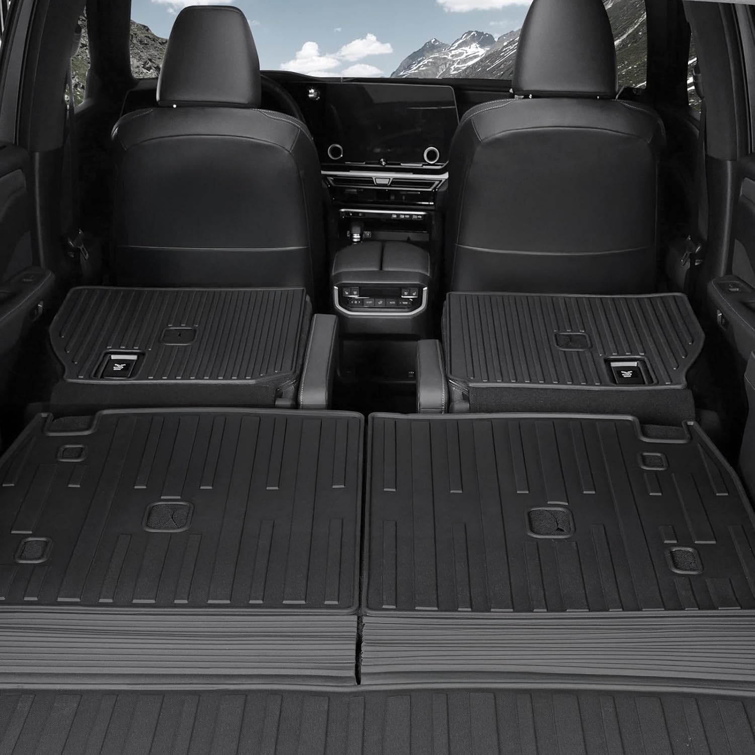 Защитные коврики на спинки сидений для Grand Highlander, всепогодные накладки из ТПЭ на спинки сидений 2-го ряда, коврики на спинки сидений для аксессуаров Grand Highlander 2026 2025 2024 (7