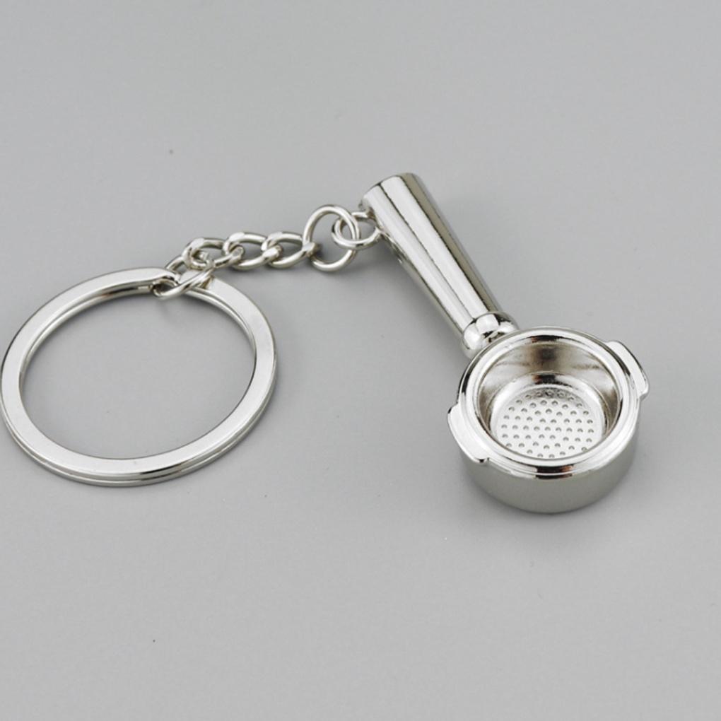 Portafilter Keychain 2-piece set (silver) car keyring