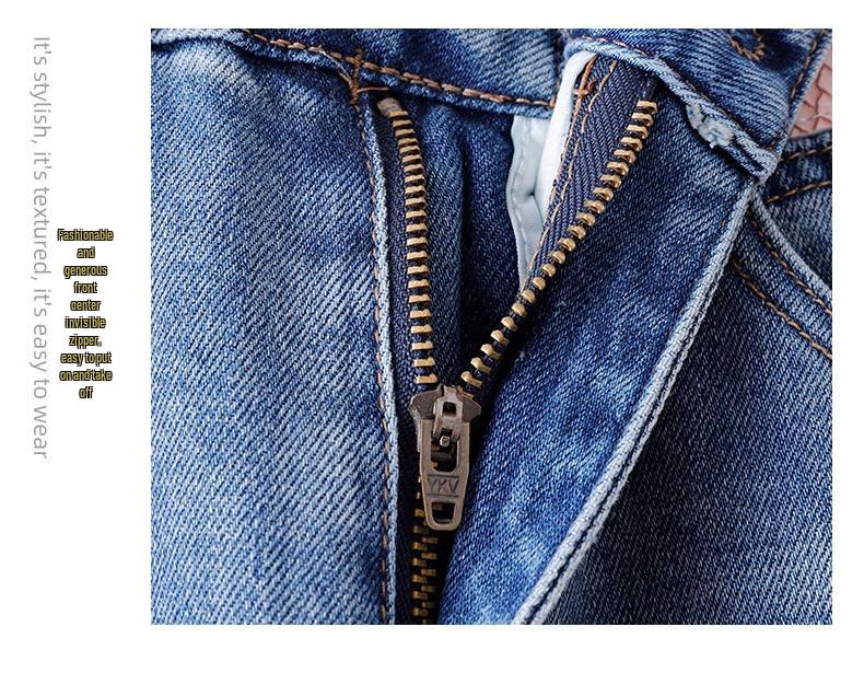 2025 Women's High-Waisted Wide-Leg Jeans: Spring/Autumn Drapey Straight-Leg Fashion