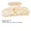 Women Hair Claw Letter Print Anti-slip Teeth Back Head Hair Clip Large Size Shower Hair Clamp Hair Accessory