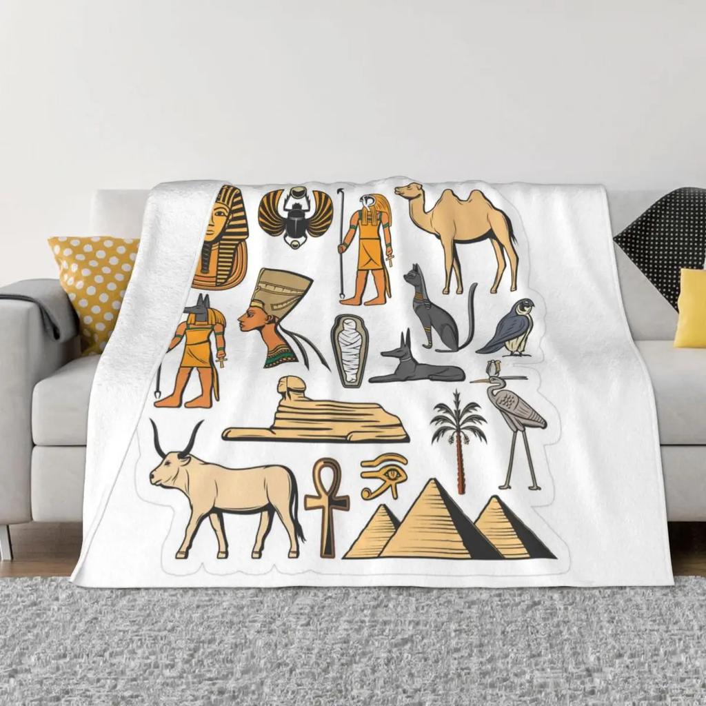 Alte Ägyptische Kultur Decken Weiche Warme Flanell Überwurfdecke Bettwäsche für Bett Wohnzimmer Picknick Reise Zuhause Sofa