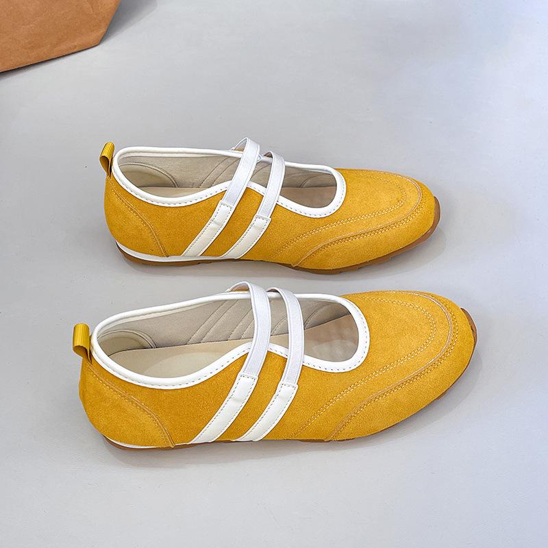 Flat-bottomed ballet Mary Jane single shoes women's shoes spring and summer casual lightweight sports shoes