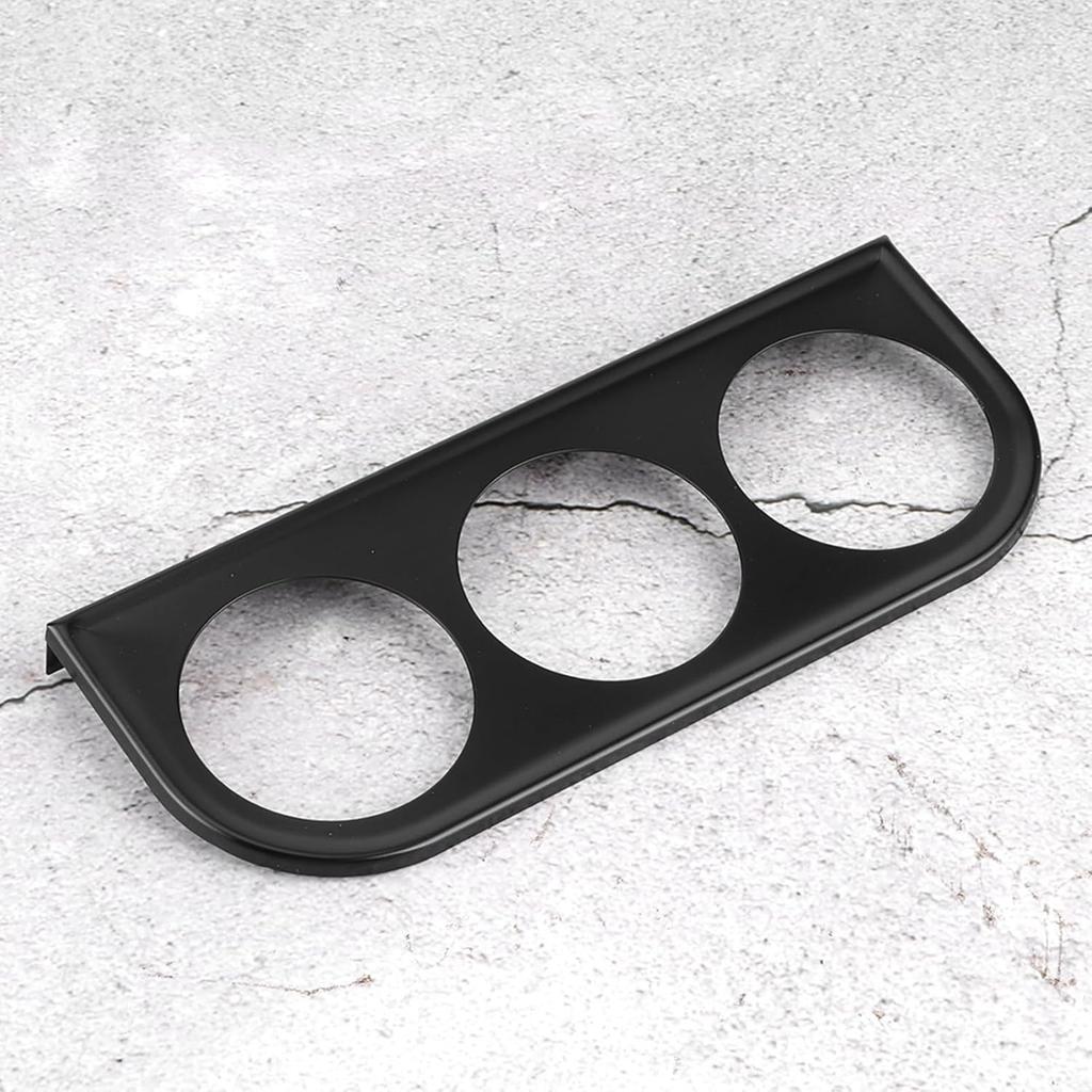Gauge Holder 52mm/2in 3-Hole Triple Instrument Panel Shell Gauge Mounting Bracket Car Dashboard Meter Iron Holder Gauge Pod Gauge Mount(Black)