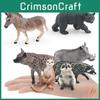 Realistische Wildtier PVC Schwarzbär Hyäne Esel Figuren Für Kinder Lern- und Ausstellungszwecke