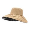 New fisherman's visor, versatile outdoor sun hat, large brim, small face, sun protection, women's hat