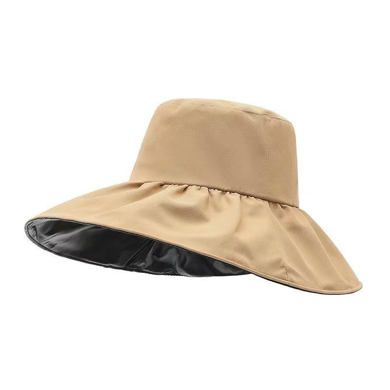 New fisherman's visor, versatile outdoor sun hat, large brim, small face, sun protection, women's hat