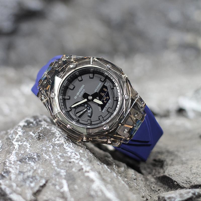Casio Unisex Liquid Crystal/Analog Dual Display Series Watch GA-2100-1A1-(Watch4-)