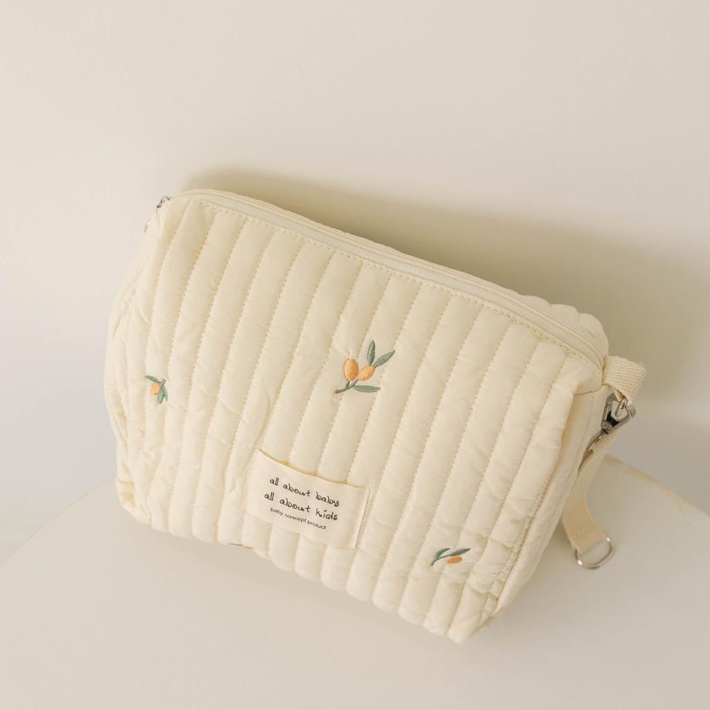 Ins Baumwolle Wickeltasche für Kinderwagen Hängetasche Babyartikel Windel Caddy Organizer Mama Tasche Reißverschluss Niedliche Frauen Make-Up Taschen Kinder