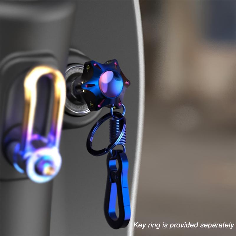 Motorrad Titan Schlüsselkopf Abdeckung - Aluminiumlegierung, Blau & Schwarz Design, Off-Road Bike Zubehör für Einfache Befestigung
