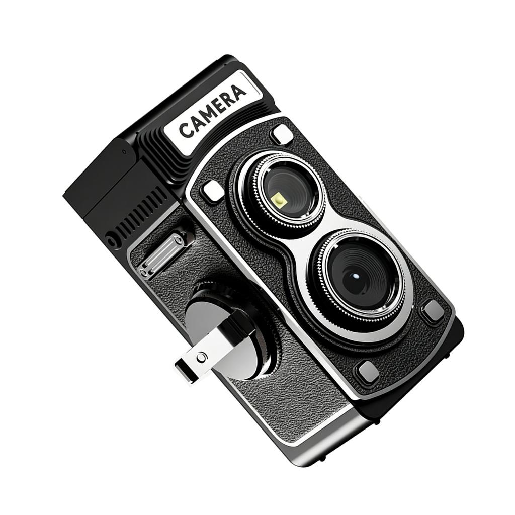 Vintage Digital Camera 1080P Portable 1.4 inch Foldable Window Retro Camera