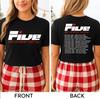 T-shirt Tour 2026 dei Five Boyband Keep On Movin' taglie S-5XL