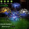 Luci solari per fuochi d'artificio 150LED Luce esterna impermeabile per paesaggio Luce stringa fai-da-te con 8 modalità Luci da giardino per il cortile del percorso