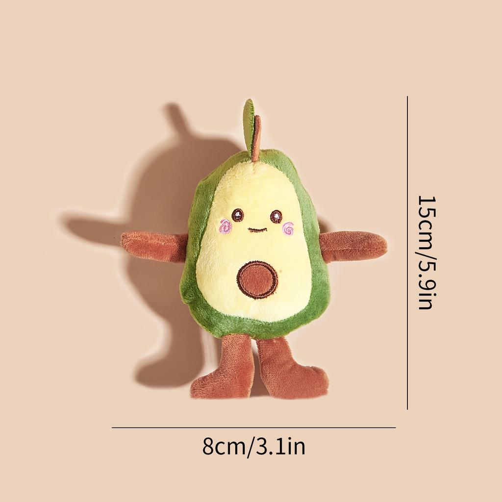 1 Cartoon Avocado Shaped Pet Plush Toy for Dogs To Interact and Play In Daily Life