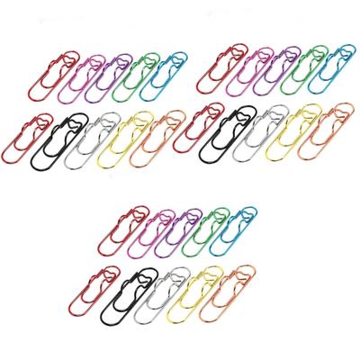 30PCS Fun Offices Supplies Adorable Metal Heart Paper Clips Metal Texture Suitable for Bookmarking and File Sorting
