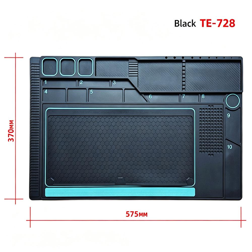Multifunctional Silicone Repair Mat with Screw Fixing & Tool Storage Groove Welding Pad for Phone Laptop PC Motherboard Repair