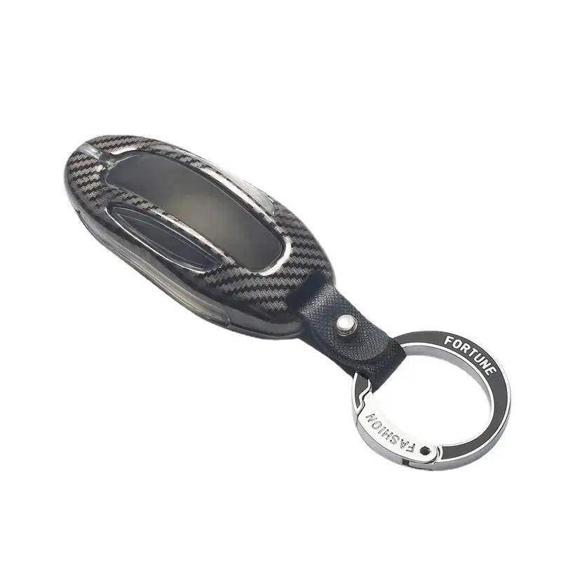 Key Bag Protective Cover Suitable for Tesla Model3/Y ModelX/S Metal Remote Control Shell Buckle Full Package Car Accessories