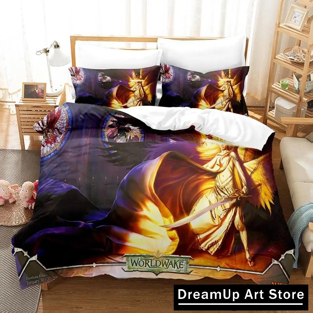3D M-Magic The Gathering Bedding Set Quilt Cover Bed Cover with Pillowcase Twin Single Queen King Size Boys Adult Home Textile