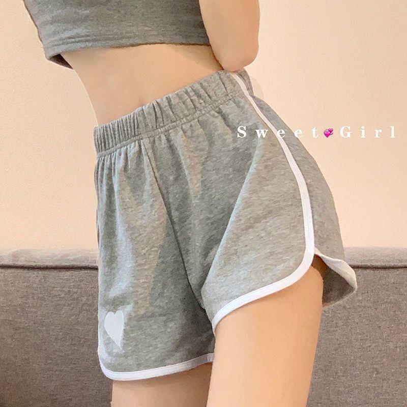WTEMPO Women Embroidery Sports Shorts Casual Home Short Pants Ins Summer Thin Section Loose Fashion Harajuku Wide-leg Shorts