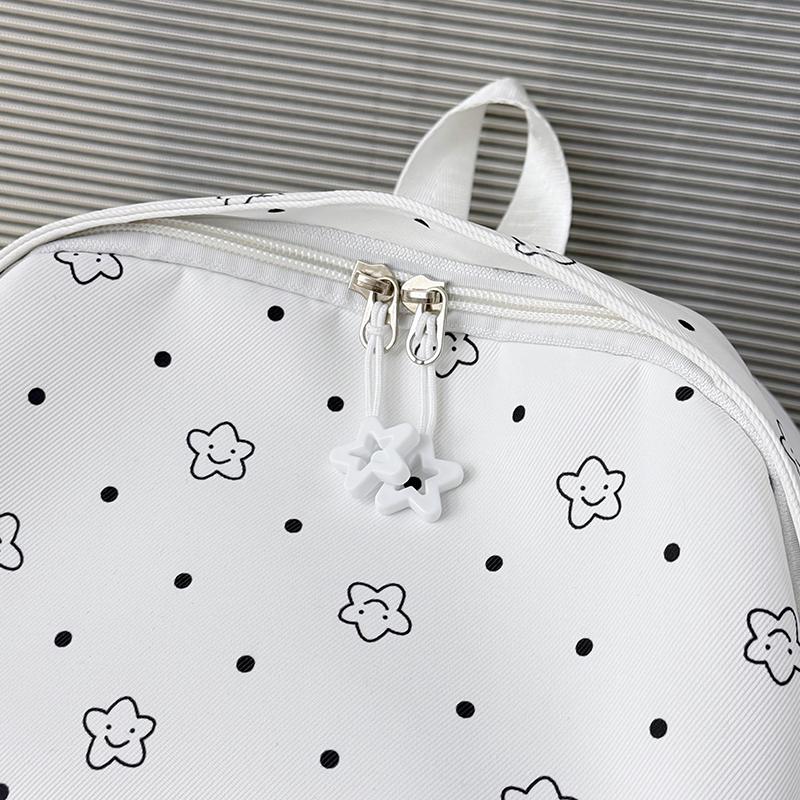Student's Large Capacity Schoolbag Women's Little Star Print Backpack
