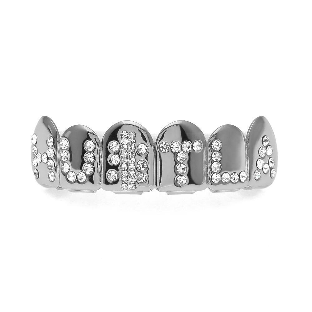 Factory Direct Jewelry Braces Diamond Plated Rap Braces Teeth Grills