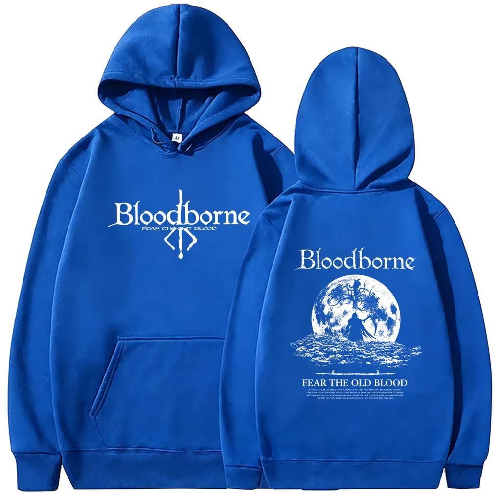 2026 Soft cotton sweatshirt Game Bloodborne Fear The Old Blood Graphic Hoodie Men Women Casual Horror Style Hooded Sweatshirt