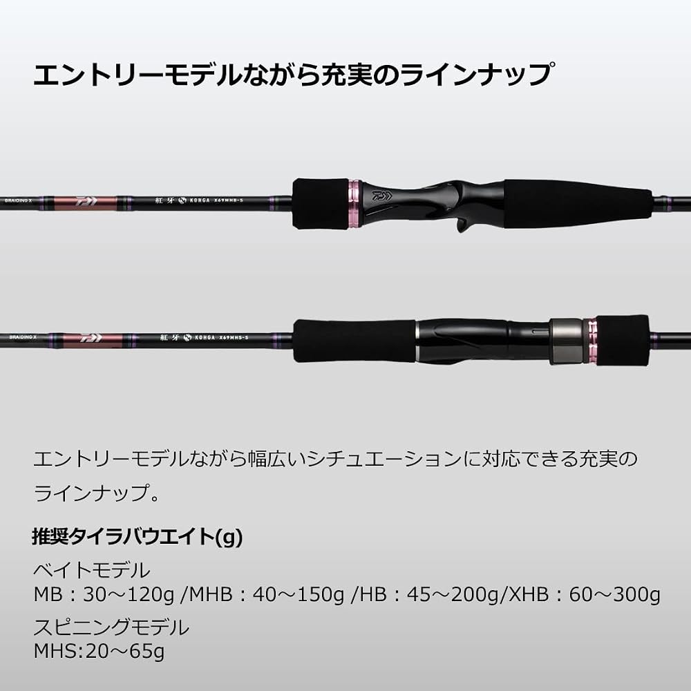 Daiwa Tyreba Rod Koya X 69MHS-S Black Lightweight Fishing Rod 6'9" Medium Heavy Action