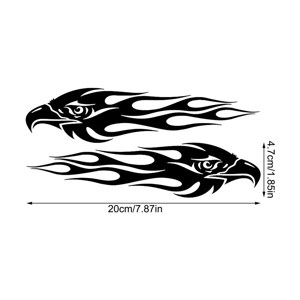 Eagle Flame Sticker Cool Styling Reflective Motorcycle Bike Car Decals Decoration DIY Warning Safety Reflector Strips