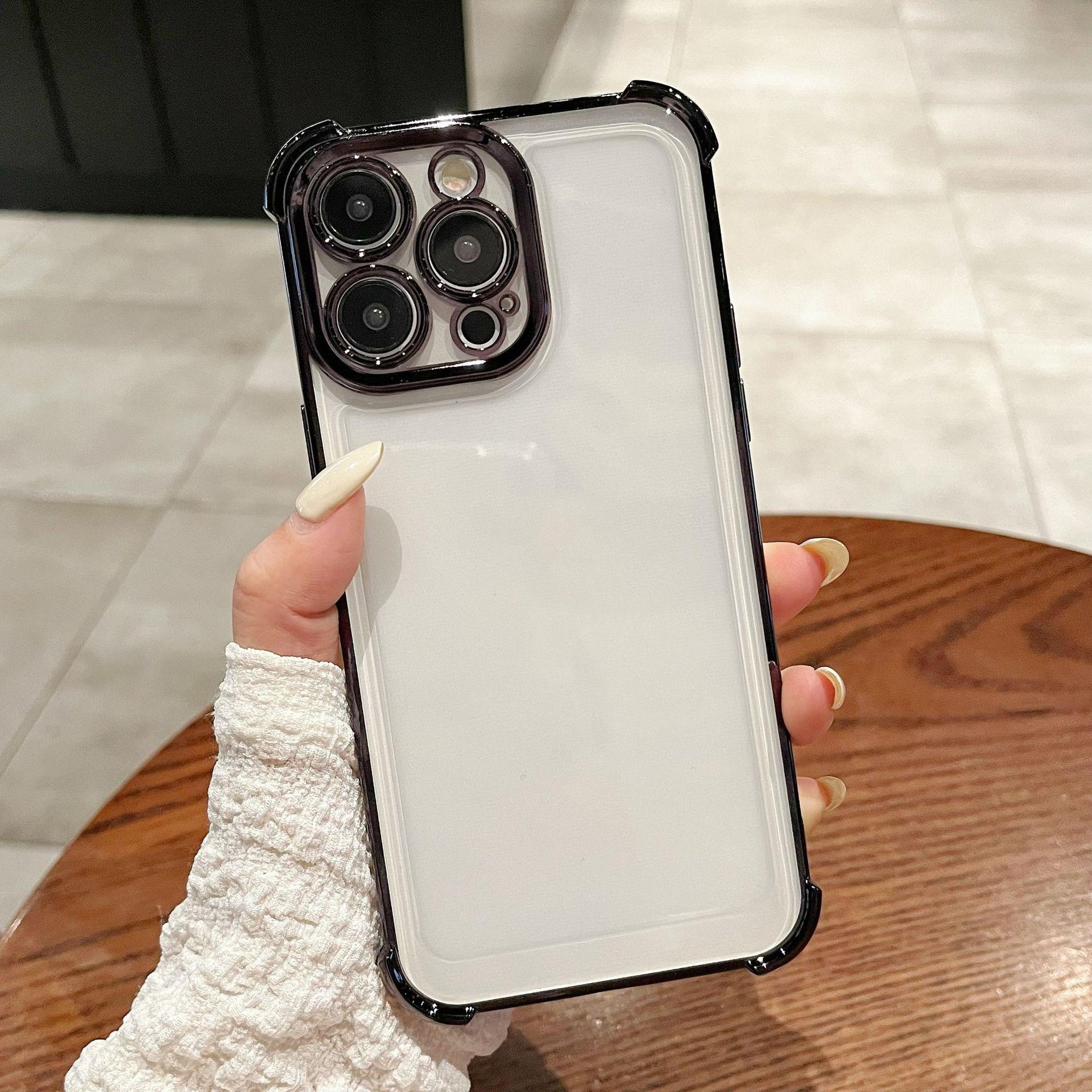 

Simple Four Corner Anti-fall Case for Apple 16 Mobile Phone Case Iphone15 14 1312 Thickened Anti Fall Case 11 Protective Case Apple 16