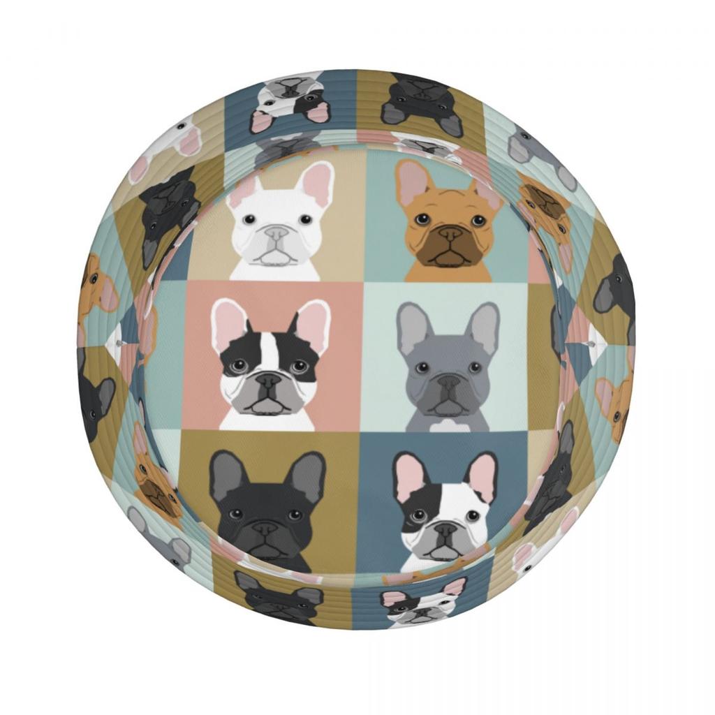 French Bulldog Bob Hat Spring Picnic Headwear Merch Dog Fishing Cap for Outdoor Woman Bob Hat Packable