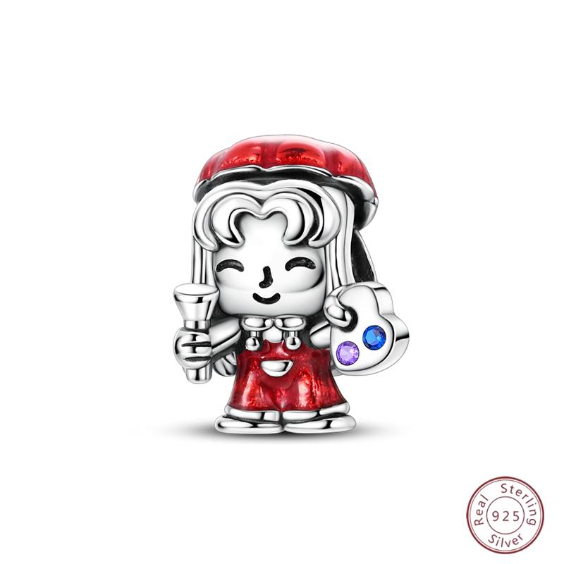 Copper Firefly Cute Cats And Dogs Beaded Pendant Suitable For Original Charms Bracelet Diy Exquisite Women Jewelry