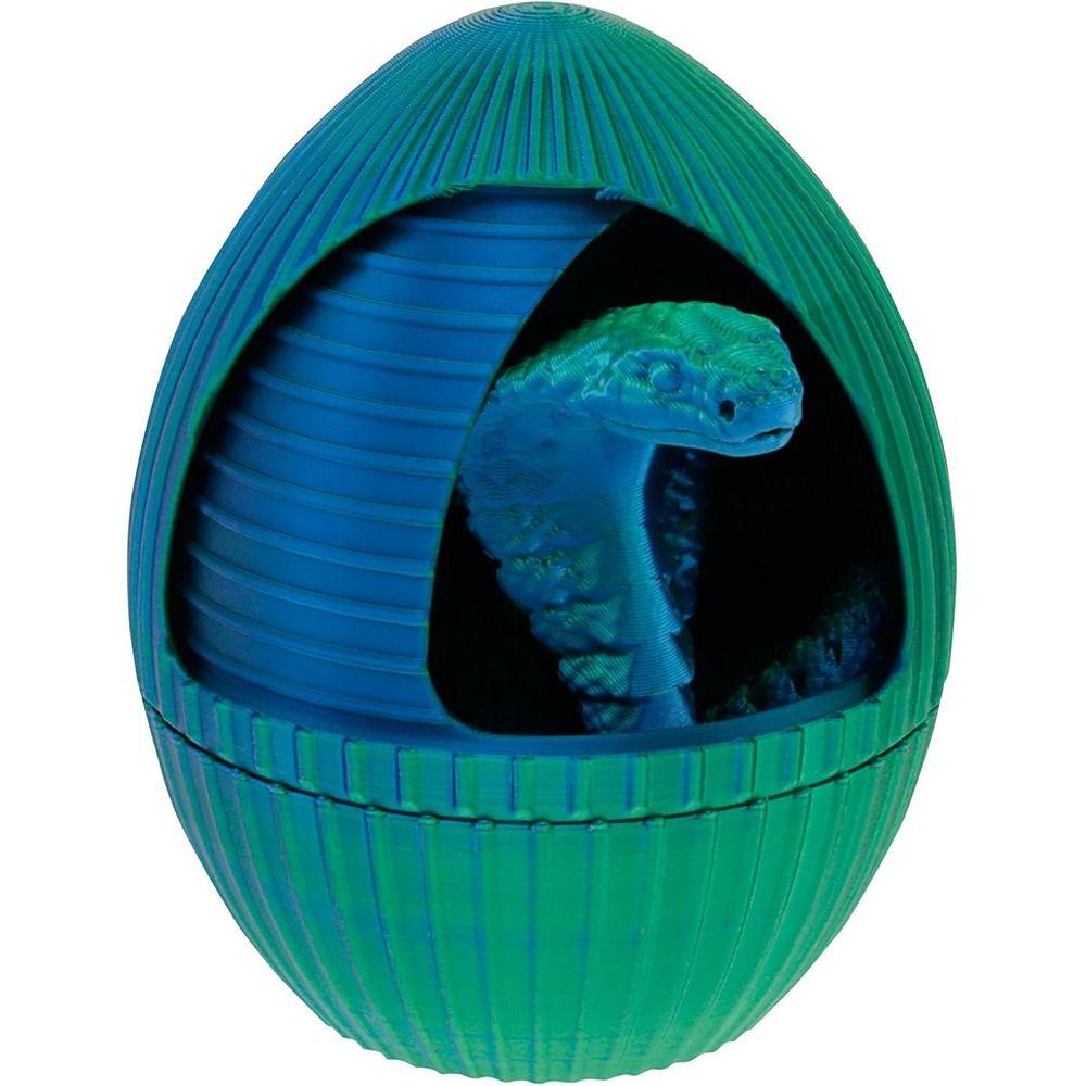 

Eggshell Design 3D Printed Snake Egg Animal Snake Simulation Cobra Egg for Home Office Desk Decor золотий