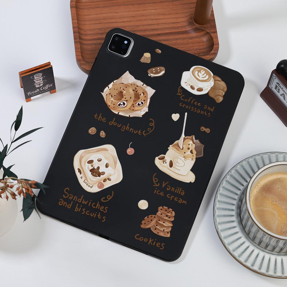 ins style coffee dessert for Apple iPad 11 inch protective case Xiaomi Pad7 soft case Samsung light and thin factory