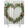 Floral Heart Design Waterproof Shower Curtain for Bathroom Decor, High-Quality Material and Easy To Clean
