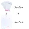 20sets Bracelets Display Cardboard Holders With Self Adhesive OPP Bags Necklace Cards Organizers For Jewelry Packaging Making