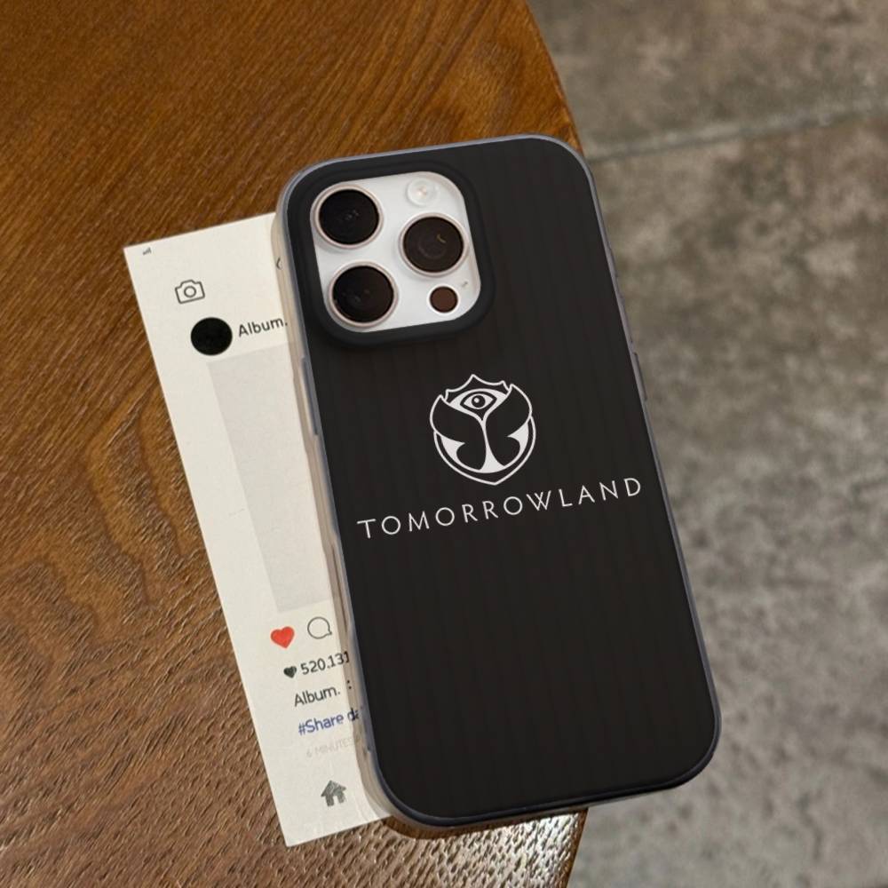 

T-Tomorrowlands Music Logo For Phone 17 16 15 14 13 12 11 Pro Max Plus Pro Air Phone Case Corrugated Stripe Back Cover iPhone 14 plus