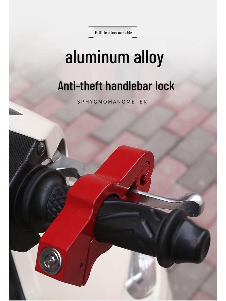 Universal Anti-Theft Motorcycle Handlebar & Throttle Lock with Alarm