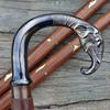 Steampunk Langer Gehstock Spazierstock AL Griff Holzstock Bestes Weihnachtsgeschenk