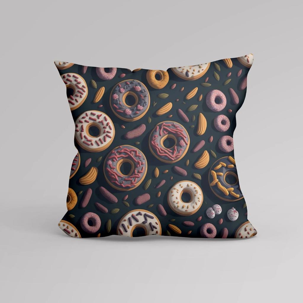 Luxury Home Decor Cushion Cover Office Sofa Cushion Cover Afternoon Tea Donut Snack Pattern Printed Pillow Cover